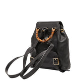 グッチ バンブー リュック バックパック 003 1705 0030 ブラック スウェード レザー レディース GUCCI 【中古】